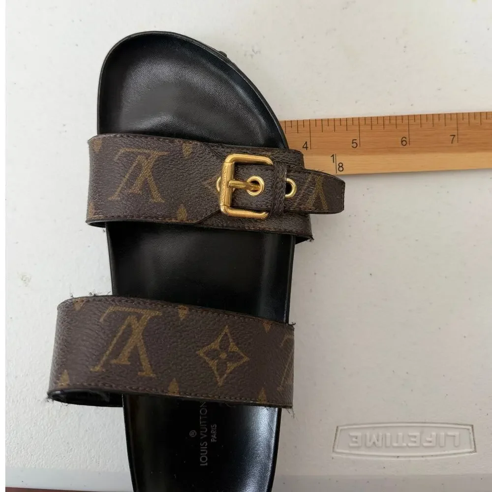 Louis Vuitton Monogram Flat Comfort Mule Sandals EU 37- US 7 - Picture 16 of 16